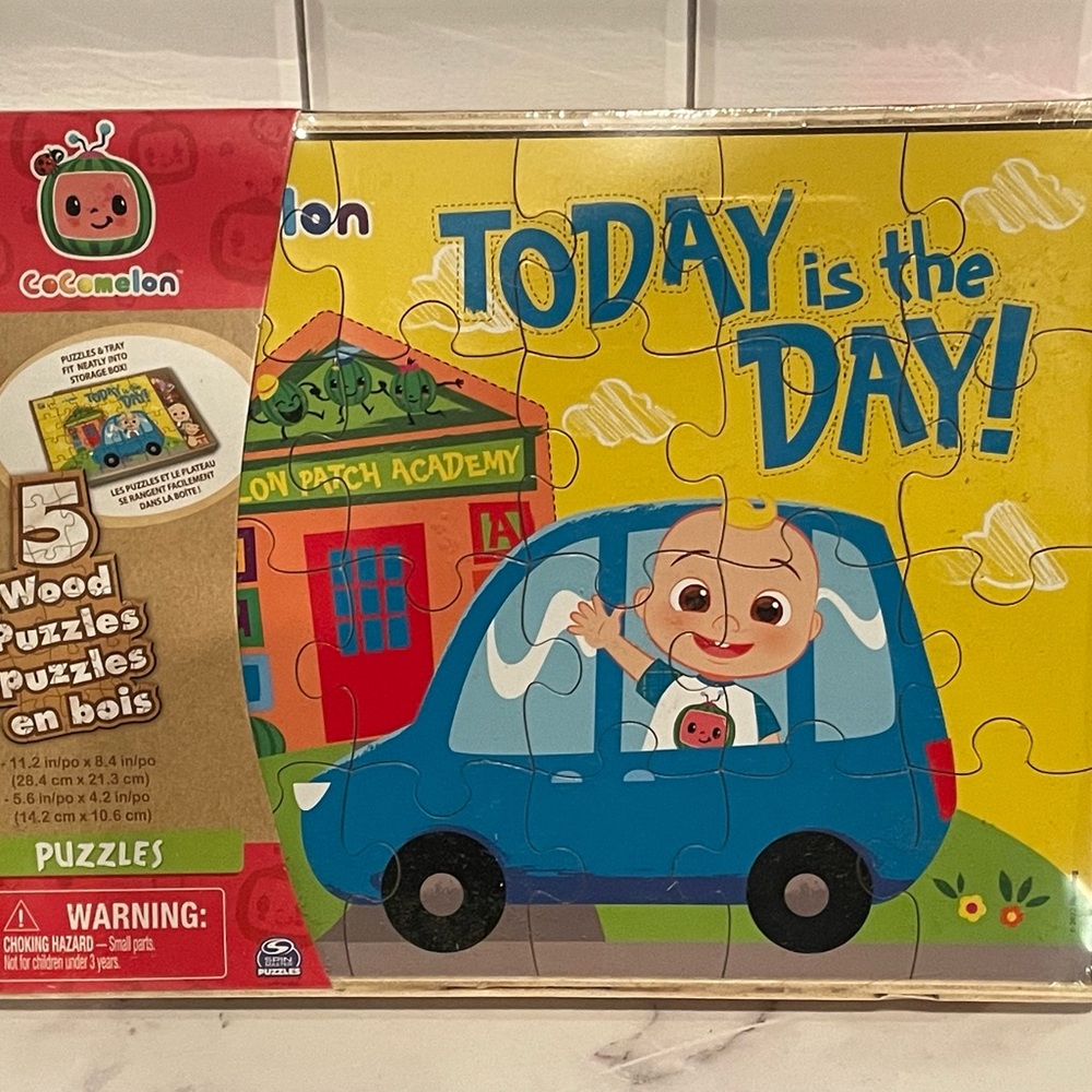 CoComelon 5 Wooden Puzzles Set